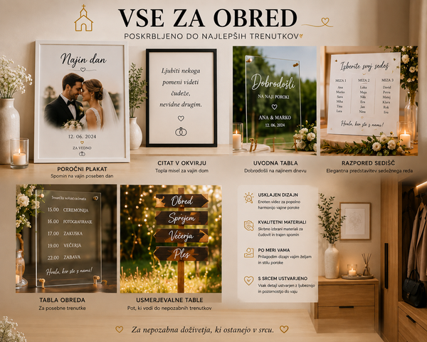 Za vajin najlepši dan – poročna vabila, kuverte in personalizirani detajli