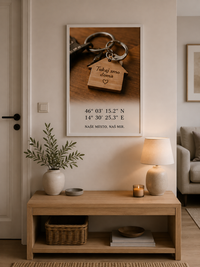 Personalizirane slike z vašo fotografijo in koordinatami