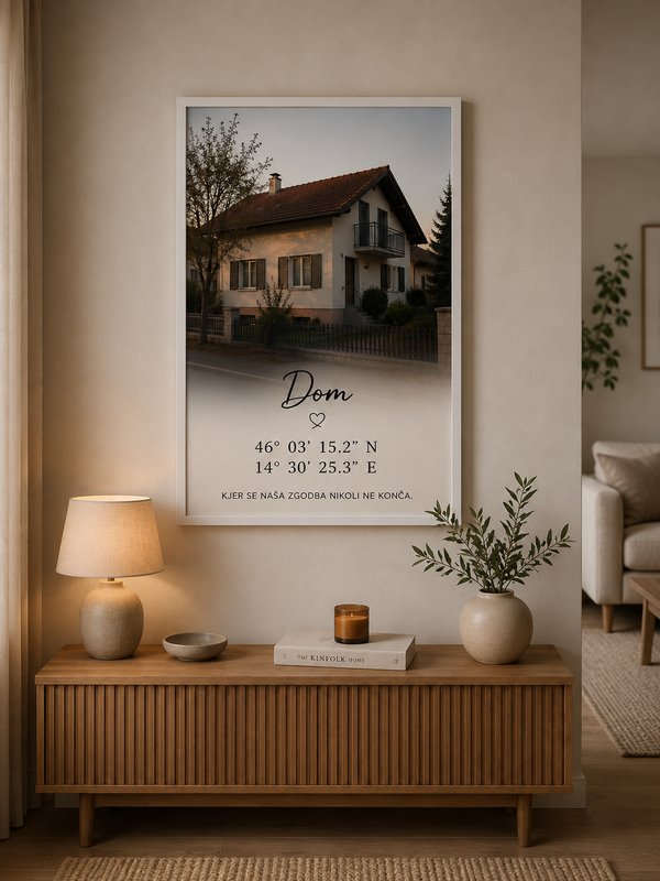 Personalizirane slike z vašo fotografijo in koordinatami